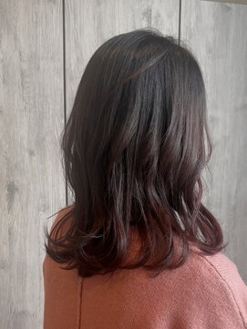 ヘアーリゾートノーブル(Hair Resort Noble) ピンクブラウンのグラデーションカラー
