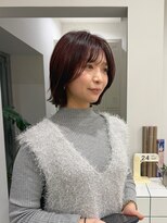 ブラウン(BROUN)&nbsp;大人かわいい深めピンクボブ