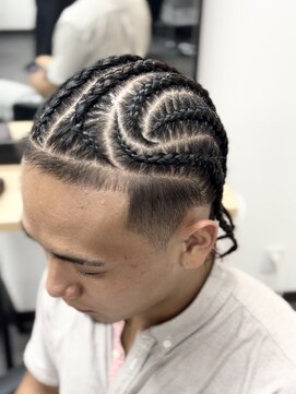 ヌーク 押上店(NooK) デザインコーンロウ/地毛コーンロウ/特殊ヘア/メンズ