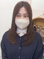 ムクヘアー(muk hair)&nbsp;【骨格補正】くびれフェイスレイヤー × ナチュラルブラウン