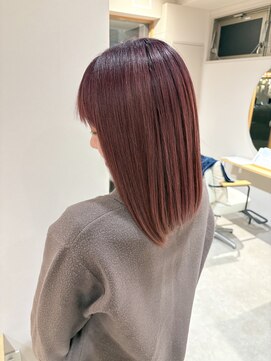 パプス ド コワフュール 川西能勢口店(Pap's de coiffeur) 透明感くすみピンク＊