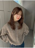 レイヤーカットロングレイヤーシースルーバング