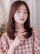 カバーヘア イヴ 戸頭店(COVER HAIR EVE)&nbsp;ブリーチなしモカブラウンシャギー韓国風レイヤーカット20代a