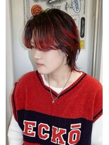 ウーズ ハラジュク(Ooze.HARAJUKU)&nbsp;ハッシュカットグレージュデザインカラーツートーンカラー原宿