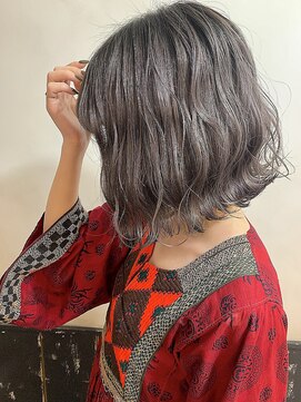 オーストヘアジジ(Aust hair Gigi) ケアブリーチ☆ラベンターグレイグラデーションカラー