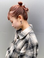 アイティー バイ アルバム 中野店(IT by ALBUM) おだんごアレンジ_オリーブカラーハイライトカラー_ba308261