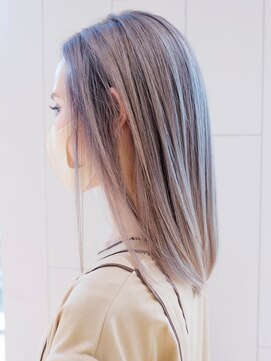 アルバム 銀座(ALBUM GINZA) まろベージュ_ホワイトアッシュショートパーマ_ba313072