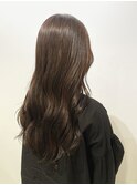 20代30代40代大人かわいい大人セミロング×艶感くすみベージュ