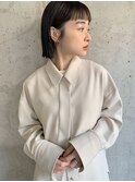 切りっぱなし　ブラントボブ // 髪質改善 美髪ストレート