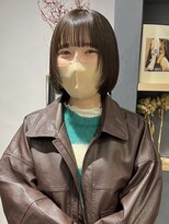 ラミエバイメルト 下北沢(lamie by melt)&nbsp;村上/顔まわりカット春カラーぷつっとボブチョコレートブラウン