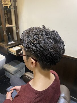 ヒロギンザバーバーショップ 神楽坂店(HIRO GINZA BARBER SHOP) ナチュラル七三パーマ