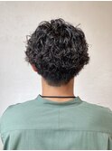 束感ショートツーブロックマッシュ波巻き/新宿/新宿西口