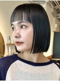ショートカットショートボブミルクティーベージュカラー前髪あり