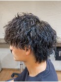 【京都パーマ】襟足あり波巻きウルフ