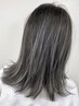 カット+フルカラー+白髪ぼかしハイライト¥9000#梅田#ハイライト#白髪染め