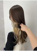 イヤリングカラー×ミルクティーベージュ