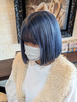 ボアップ 松山店(boappu) #ネイビーカラー#ブルーカラー#髪質改善トリートメント