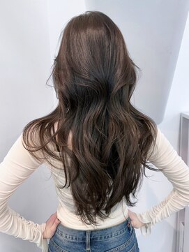 アイティーバイアルバム 八王子店(IT by ALBUM) 秋色ウルフレイヤーロング透明感カラーくすみベージュ_ba532261