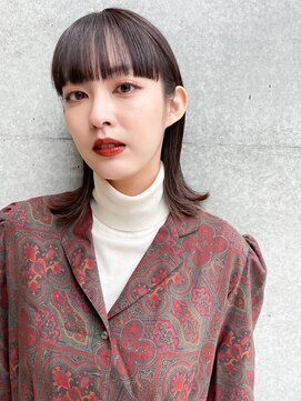 ノラジャーニー(NORA Journey) 【諒】ワイドバングフルバング切りっぱなしミディアム前髪カット