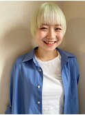 【White mint】マッシュショート_ミントカラー_ショートヘア