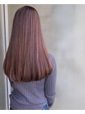 ロングスタイルに透明感と高彩度の艶カラー|髪質改善カラー