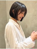 ミニウルフ髪質改善縮毛矯正酸性ストレートレイヤーカット/原宿