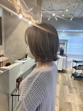 ルーク バイ ヘアーポケット(Luke by hair pocket) レイヤーボブとラベンダーベージュにハイライトを入れました！