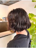 デジタルパーマくしゃっとボブ