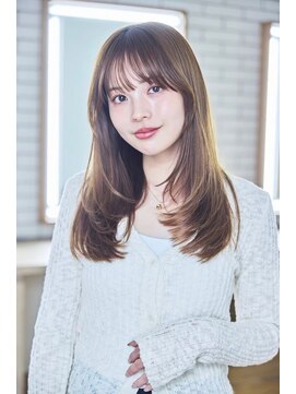 ケアリー 練馬(Carelly) デザインカラー/レイヤーカット/ウェットヘア/オリーブベージュ