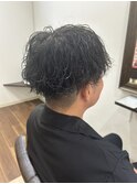 波巻きパーマ