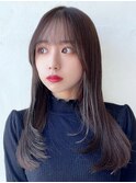 透明感カラーレイヤーカット前髪カット小顔カット顔周りカット