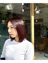 シアン 綱島店(CYAN)&nbsp;秋冬の深みを楽しむつやレッドボブ