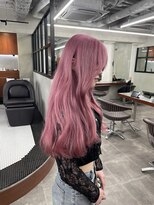 ニコ トウキョウ 渋谷(nico TOKYO)&nbsp;ダブルカラーチェリーレッドピンクブラウン韓国レイヤーロング