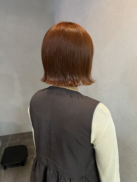 サロンエフ(salon f) ブリーチなしダブルカラー／暖色オレンジベージュ