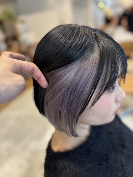 カノエ 山口小郡店(canoe) インナーブリーチ×ラベンダーシルバー