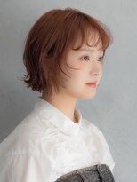 アース 焼津店(HAIR&MAKE EARTH)&nbsp;ショートボブ×オレンジ