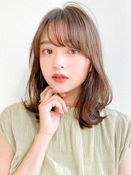 パザパ 交り江店(PA.ZA.PA.) ひし形外はねミディアムレイヤー/ココアベージュ/20代30代40代