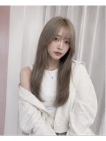 ソウ(SOU) ミルクティーグレージュ×韓国レイヤーロング