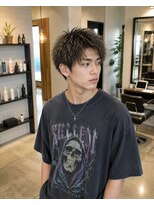 MEN's Baguz MEN'Sカット/ MEN'Sパーマ/ MEN'Sカラー 韓国風無造作メンズショート束感ウェーブニュアンスパーマ