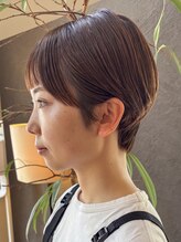 トップヘアー スパアンドリラクゼーション 安城(spa&relaxation) 安城ハンサムショートマッシュ前髪ブラウンベージュ20代30代40代