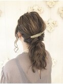 結婚式 二次会 パーティーヘアセット ヘアアレンジ ローポニー