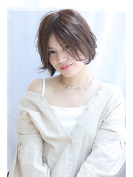 アルベロ(albero) 「磯野真由美」前髪長め小顔ショートボブパーマ
