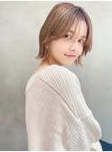 ACE ハニーベージュ×顔周りレイヤーカット