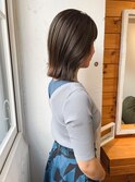 大人切りっぱなしロブ&ダークベージュ☆