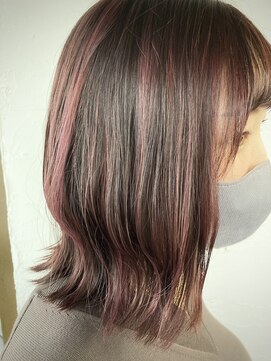 マイレ(maile) ピンクハイライト/外ハネボブ/コントラストカラー