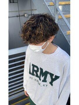 ヒビヲ(HIBIO) 波巻きスパイラルパーマメンズパーマメンズマッシュメンズヘア