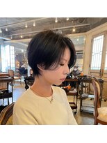 髪質改善と縮毛矯正の専門店 サンティエ(scintiller)&nbsp;大人可愛い　小顔ナチュラルショートボブ30代40代50代