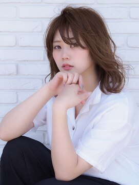 チェリッシュ(Cherish) 10代20代30代切りっぱなし前髪流し/アッシュカラー