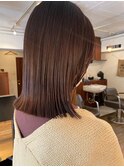 結べるボブ 切りっぱなし ぷつっとカット ミディアム ストレート