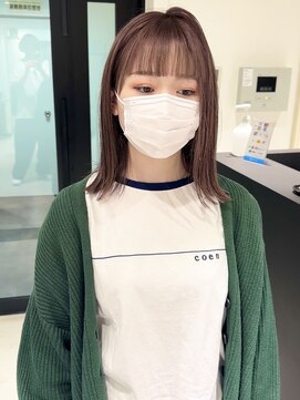 ヨーク(YOKE) YOKE】オン眉切りっぱなしボブ結べるボブピンクベージュ